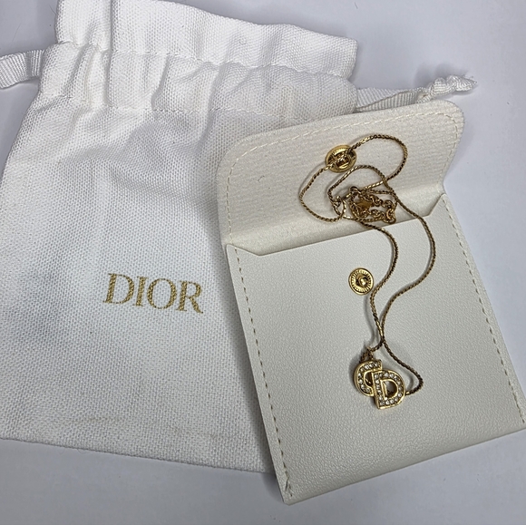 Authentic Christian Dior CD Logo Necklace - Picture 2 of 5